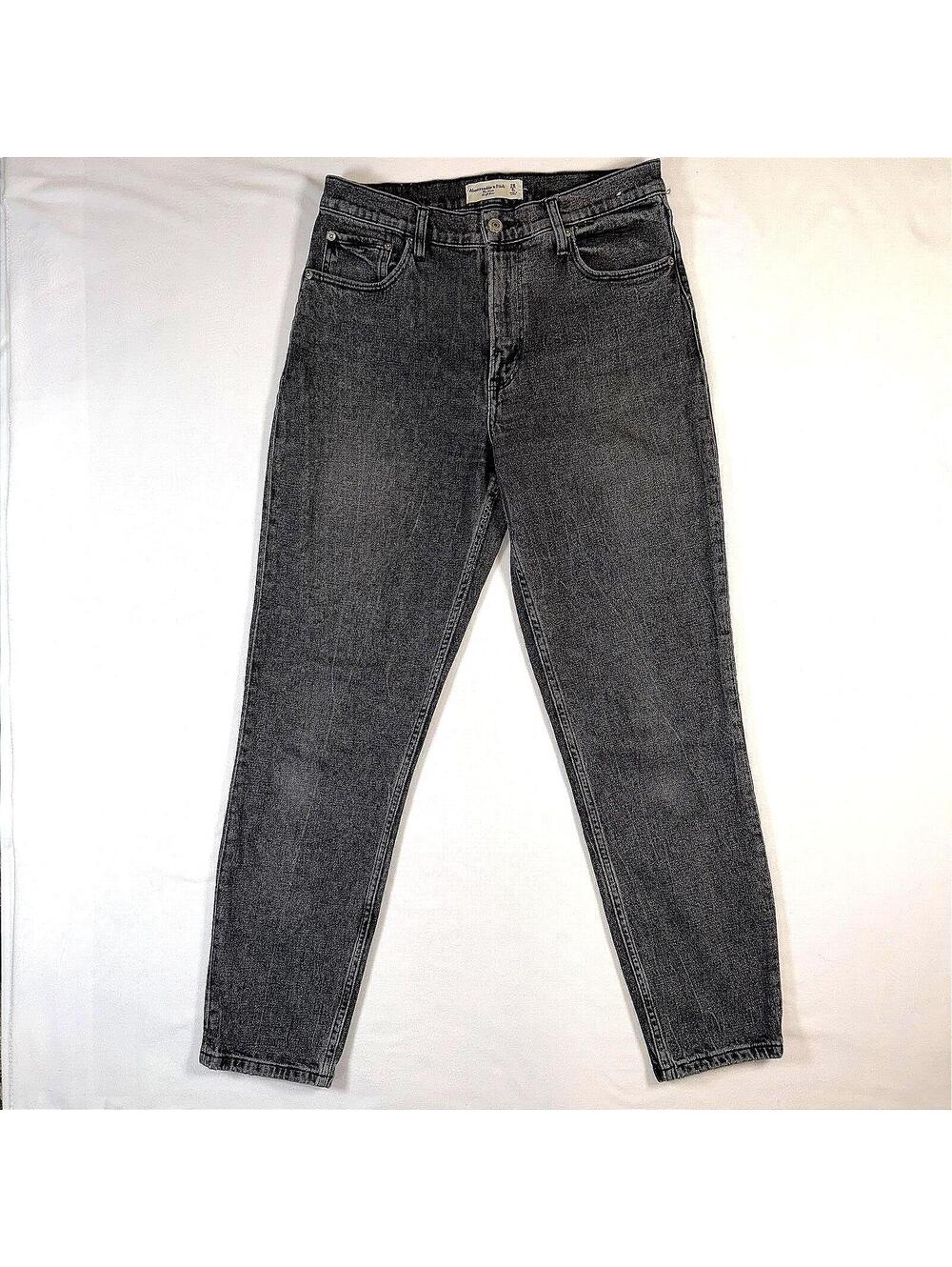 Abercrombie Black The Mom High Rise Jeans 28/6L